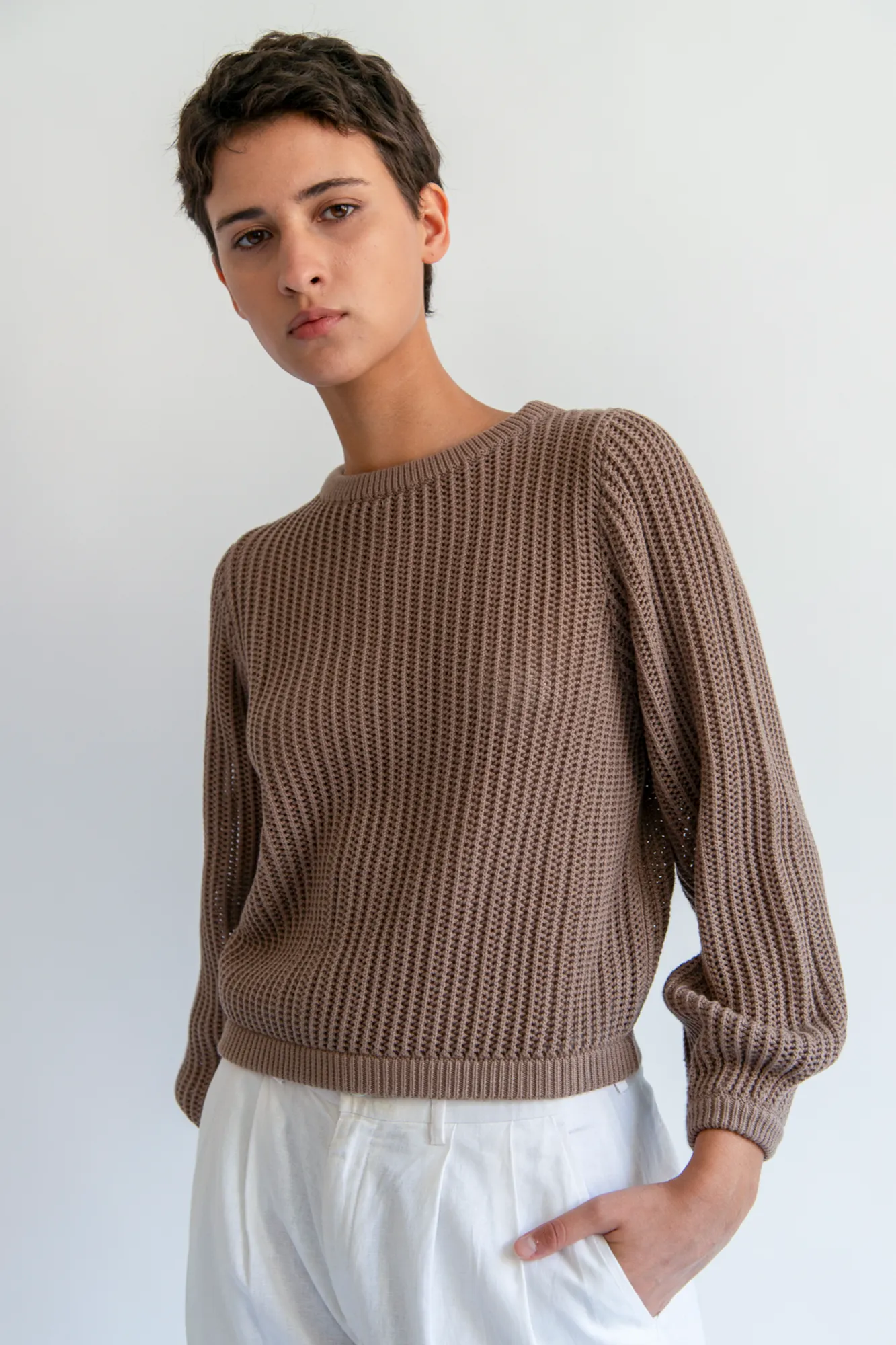 Chill Layer Rapha Taupe Cotton Sweater