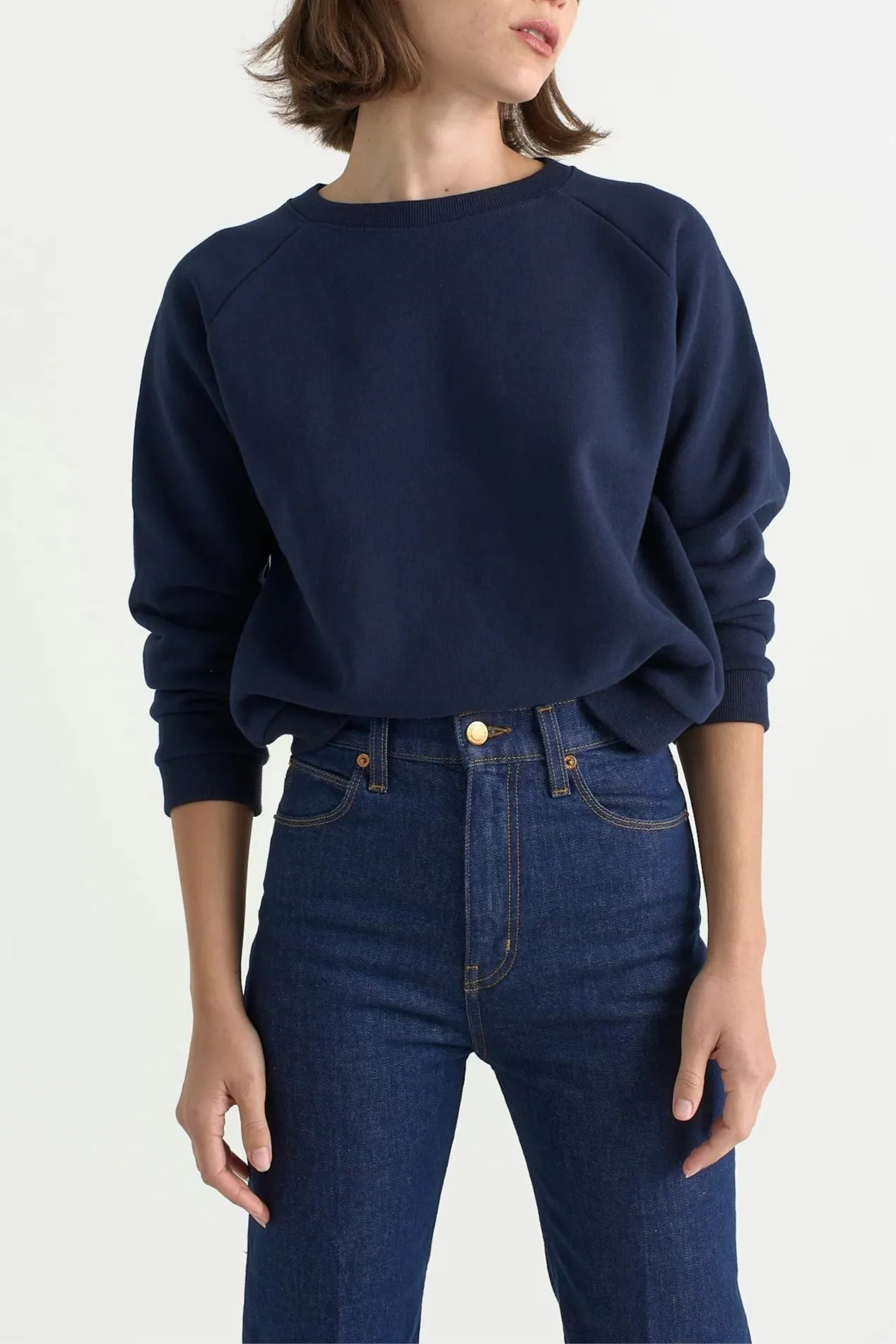 Chunky Knit Navy Daily Sweatshirt