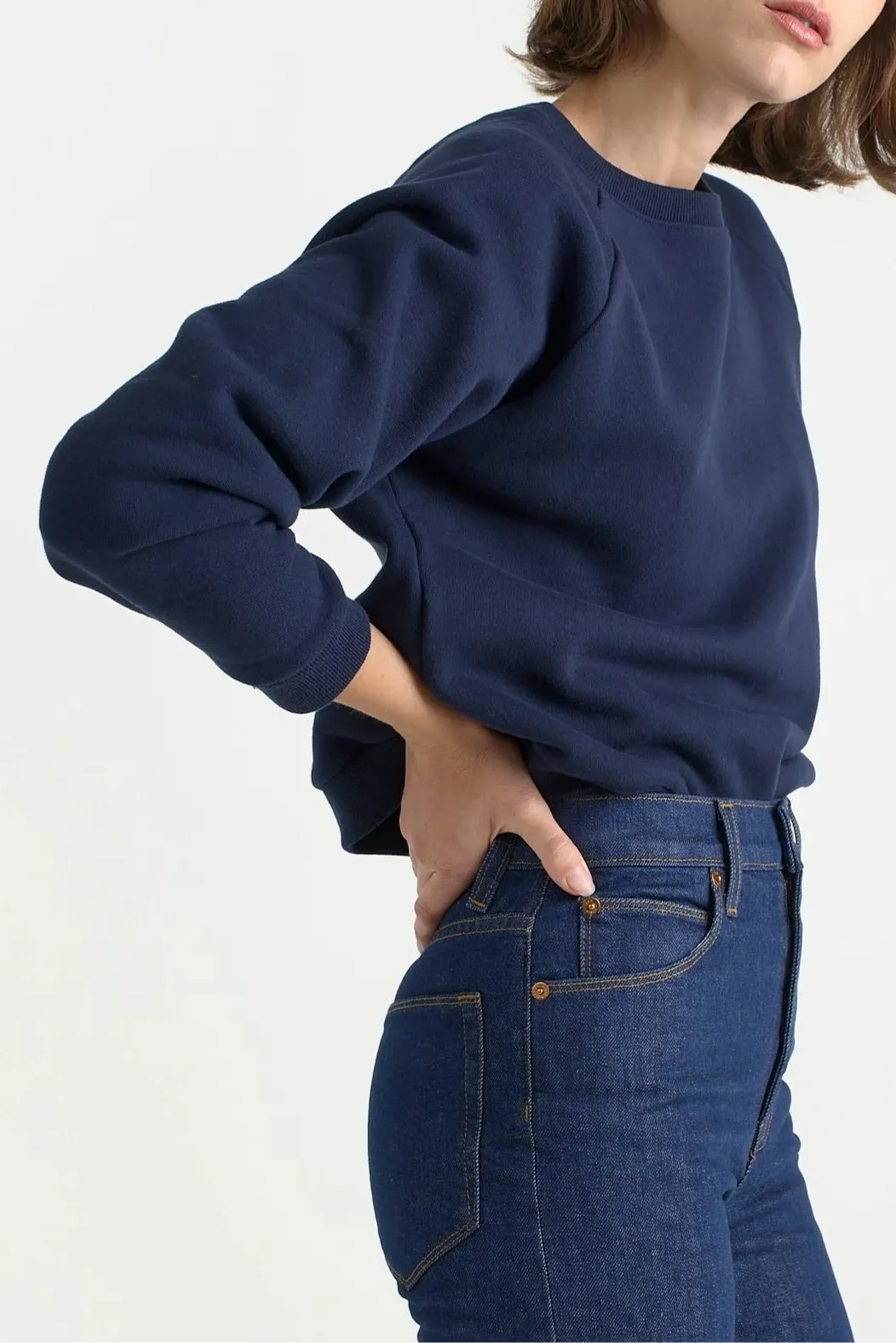 Chunky Knit Navy Daily Sweatshirt