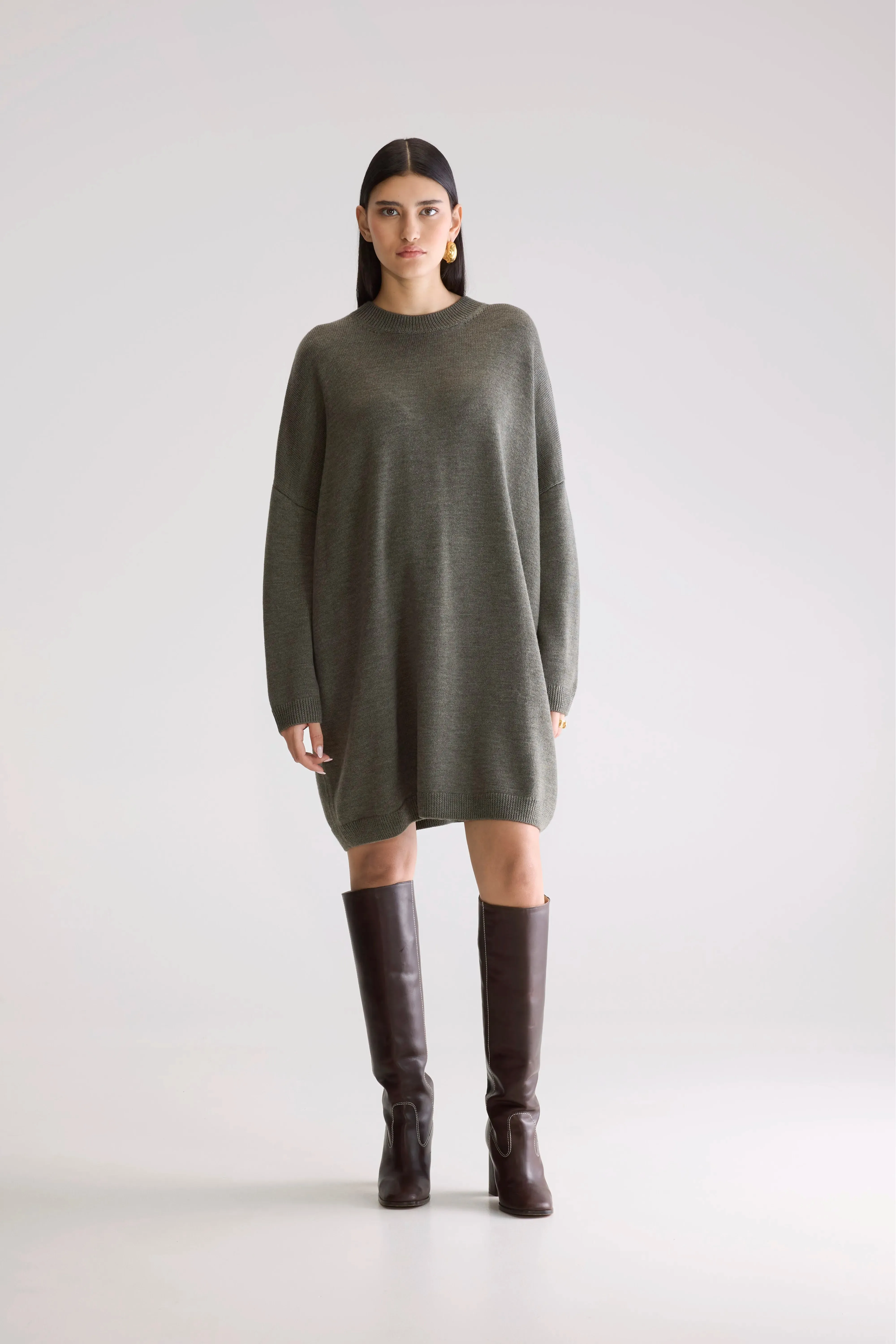 Circle Skirt Senisa knit dress (252 / W / FOREST)