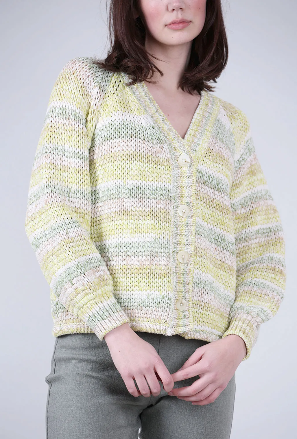 City Motion Open-Stitch Cardie, Meadow