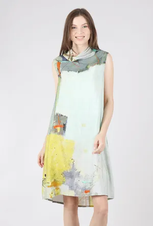Wide Hemline Vibrant evening gown Classic 3P Cowl Dress, Gold/Sage