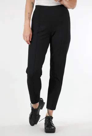 Sharon Ankle Ponte Knit Pant, Black Boho chic Quick Motion