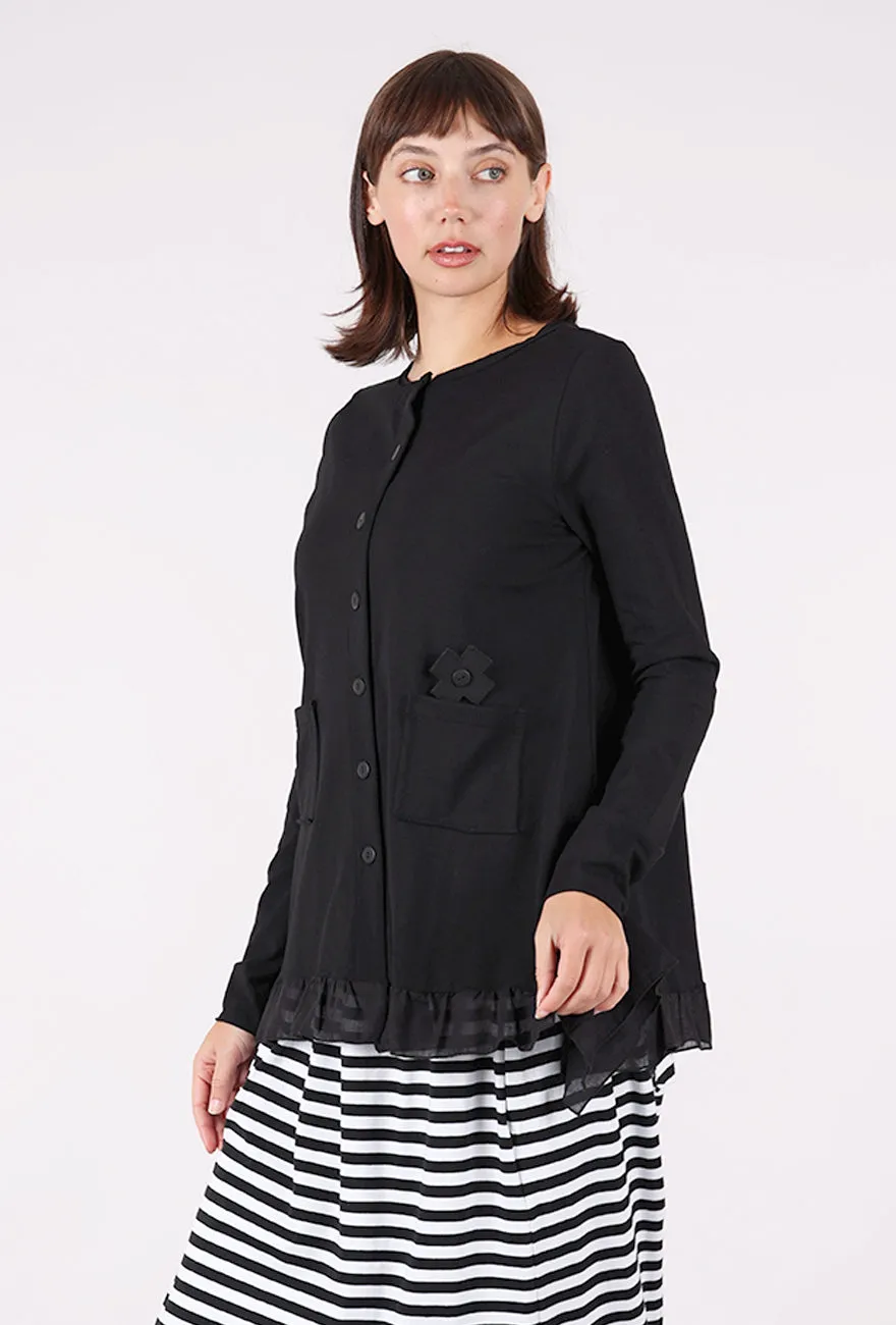 Classic Knit RU Jardigan, Black