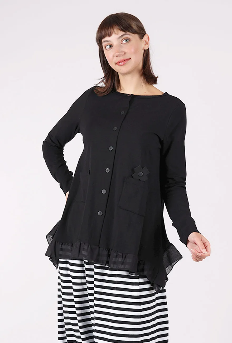 Boat Neck Weekend Outings RU Jardigan, Black