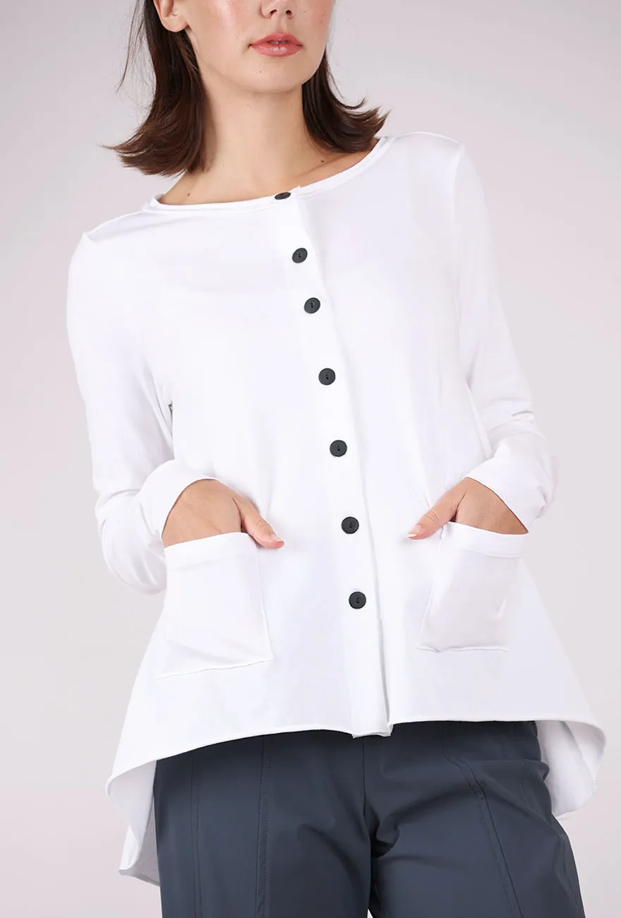 Classic Look A Jardigan, White
