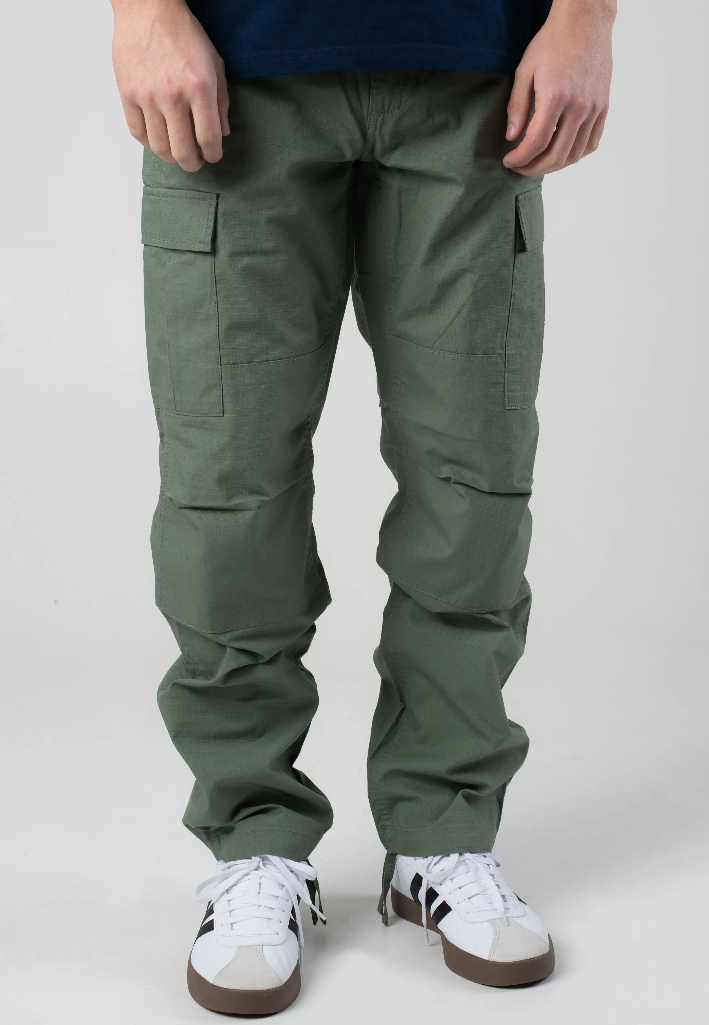 Carhartt WIP - Aviation Rinsed Park - Pants Airy Feel Wide-leg cut