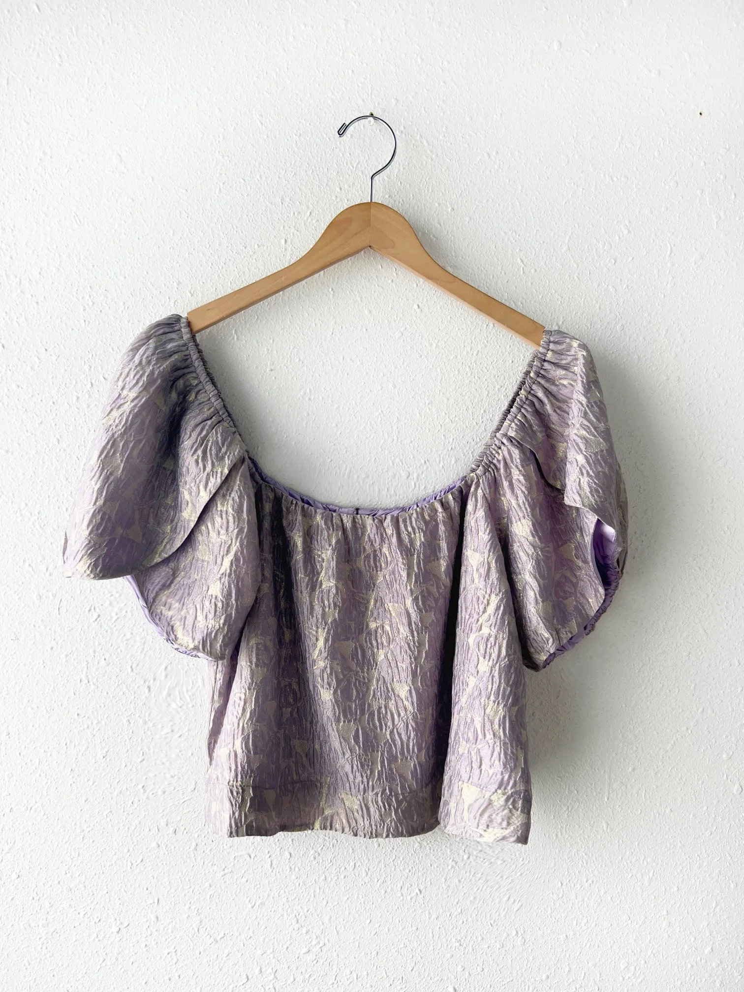 Classic Spring Brea Jacquard Blouse