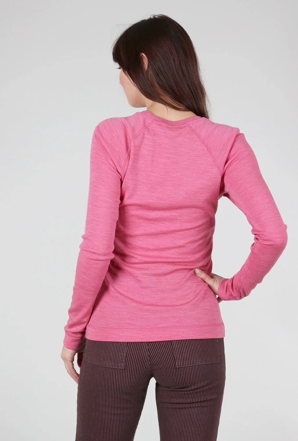 Classic Thermal Base Layer, Garden Pink Heather Tailored Knit