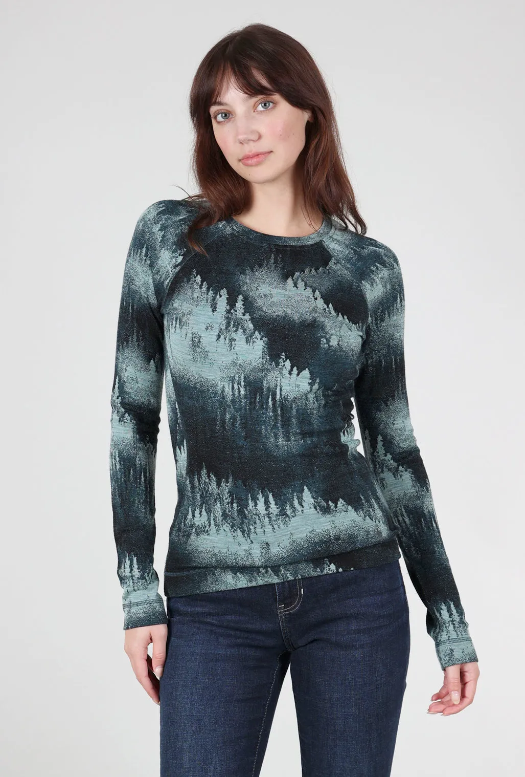 Long Sleeve slim fit Classic Thermal Base Layer, Twilight Foggy Pine