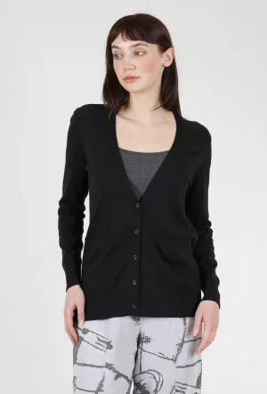 Classic Vee Cardie, Black Street Warmth
