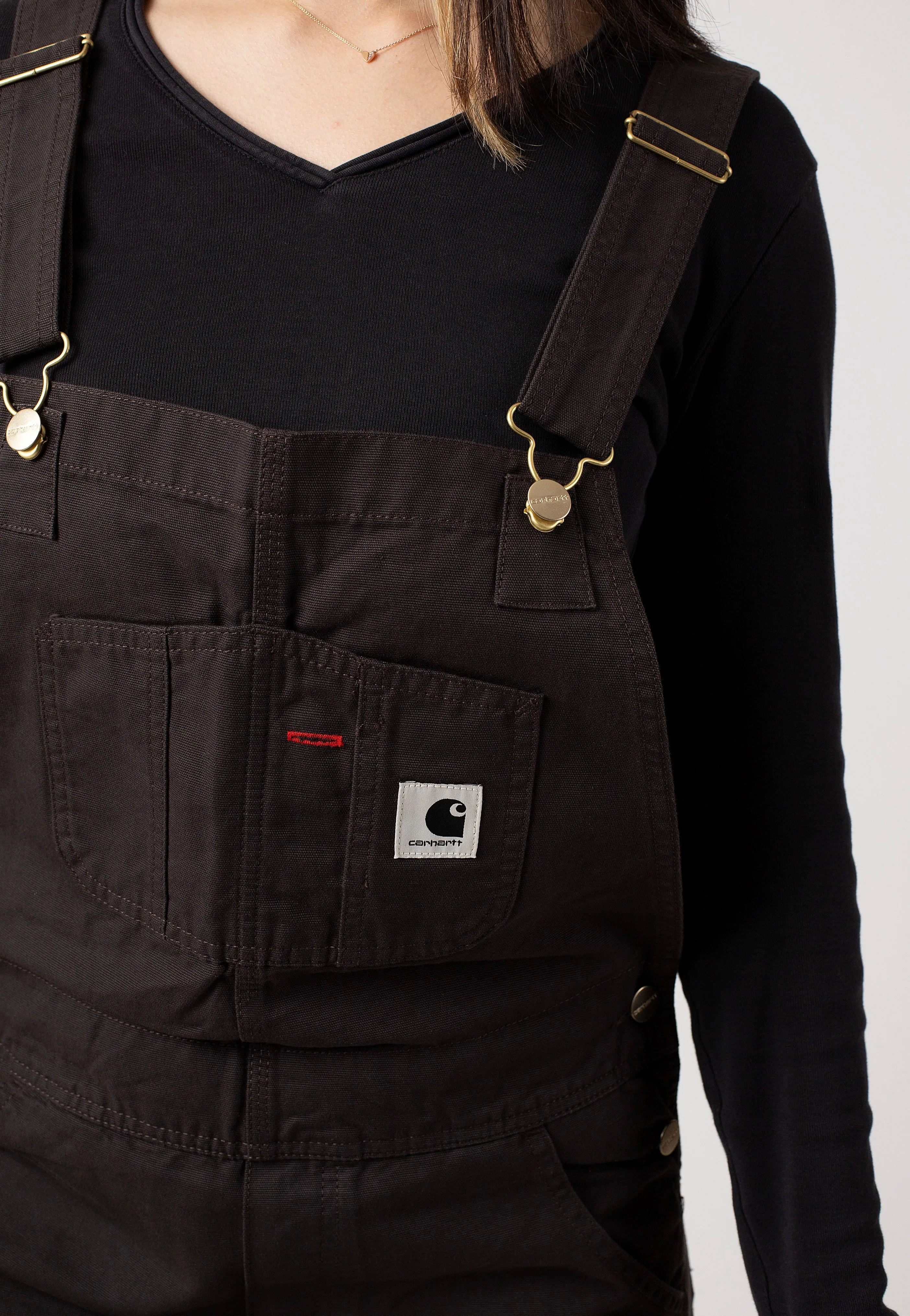 clean design Carhartt WIP - W' Bib Overall Straight Rinsed Tobacco - Dungarees