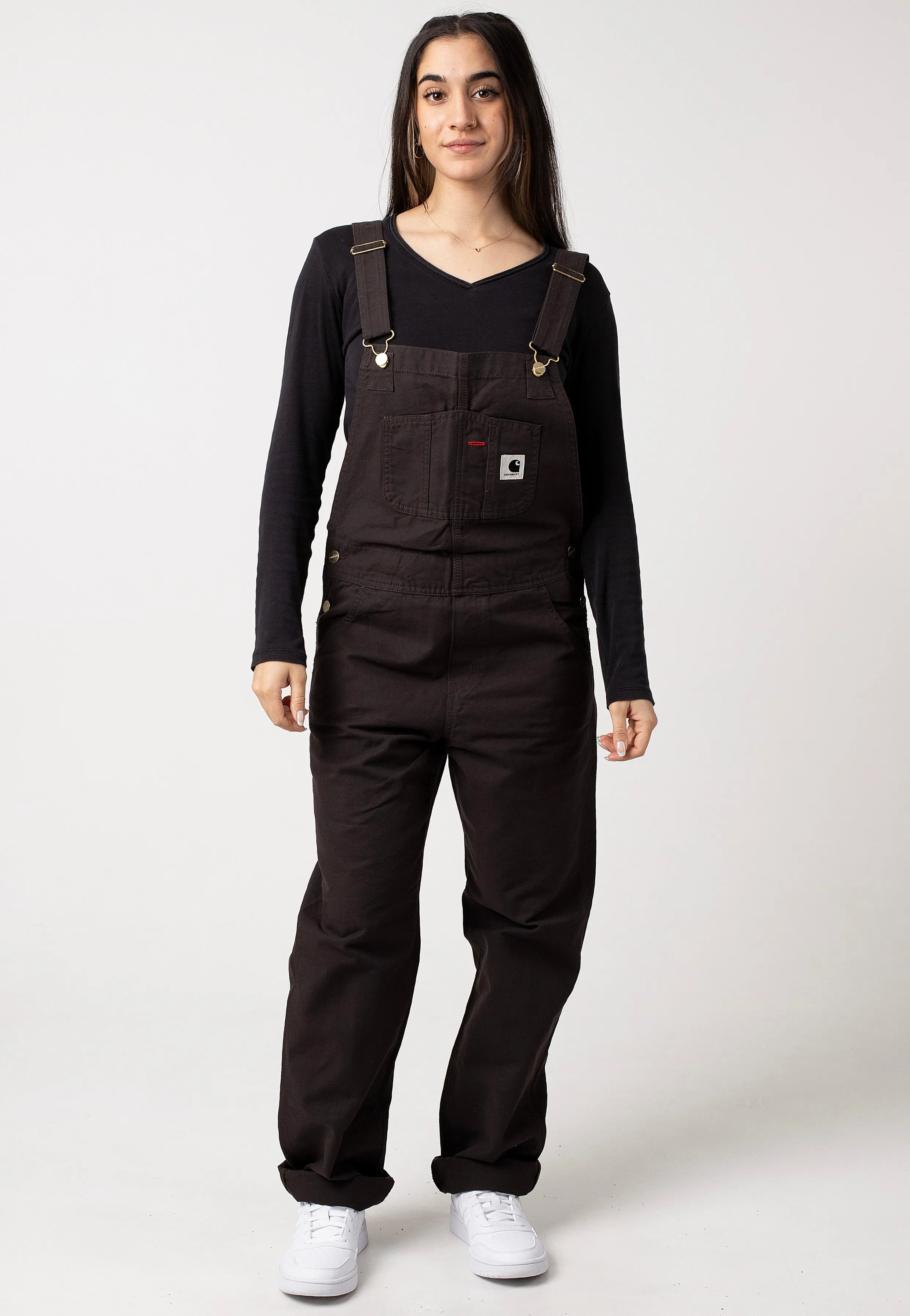 clean design Carhartt WIP - W' Bib Overall Straight Rinsed Tobacco - Dungarees