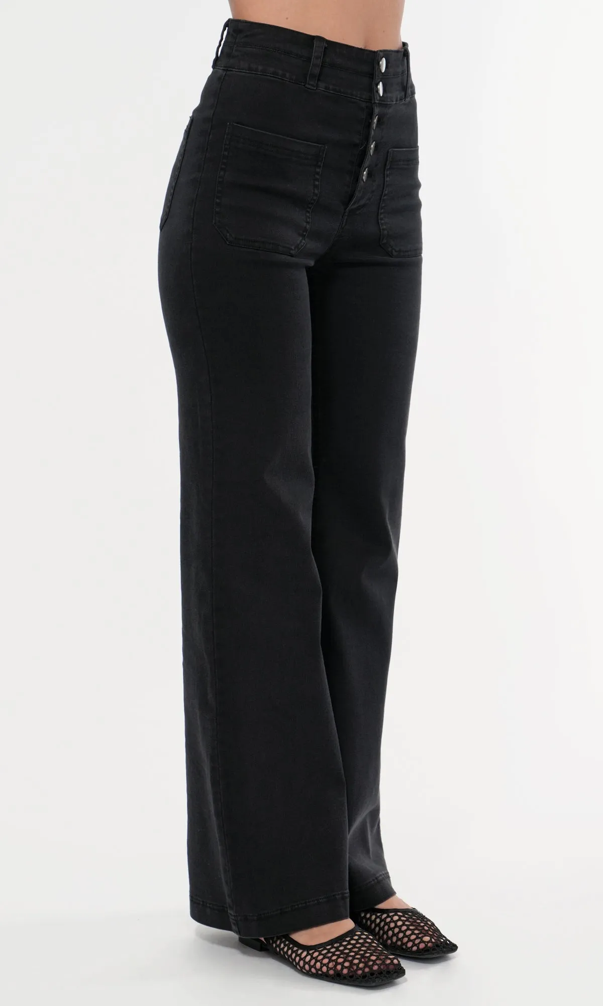 clean design Skye High Waist Wide Leg Denim