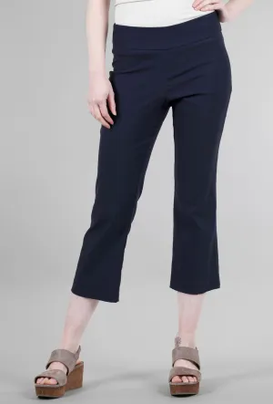 Stable Shape Ripped design Cropped Flare Pant, Navy