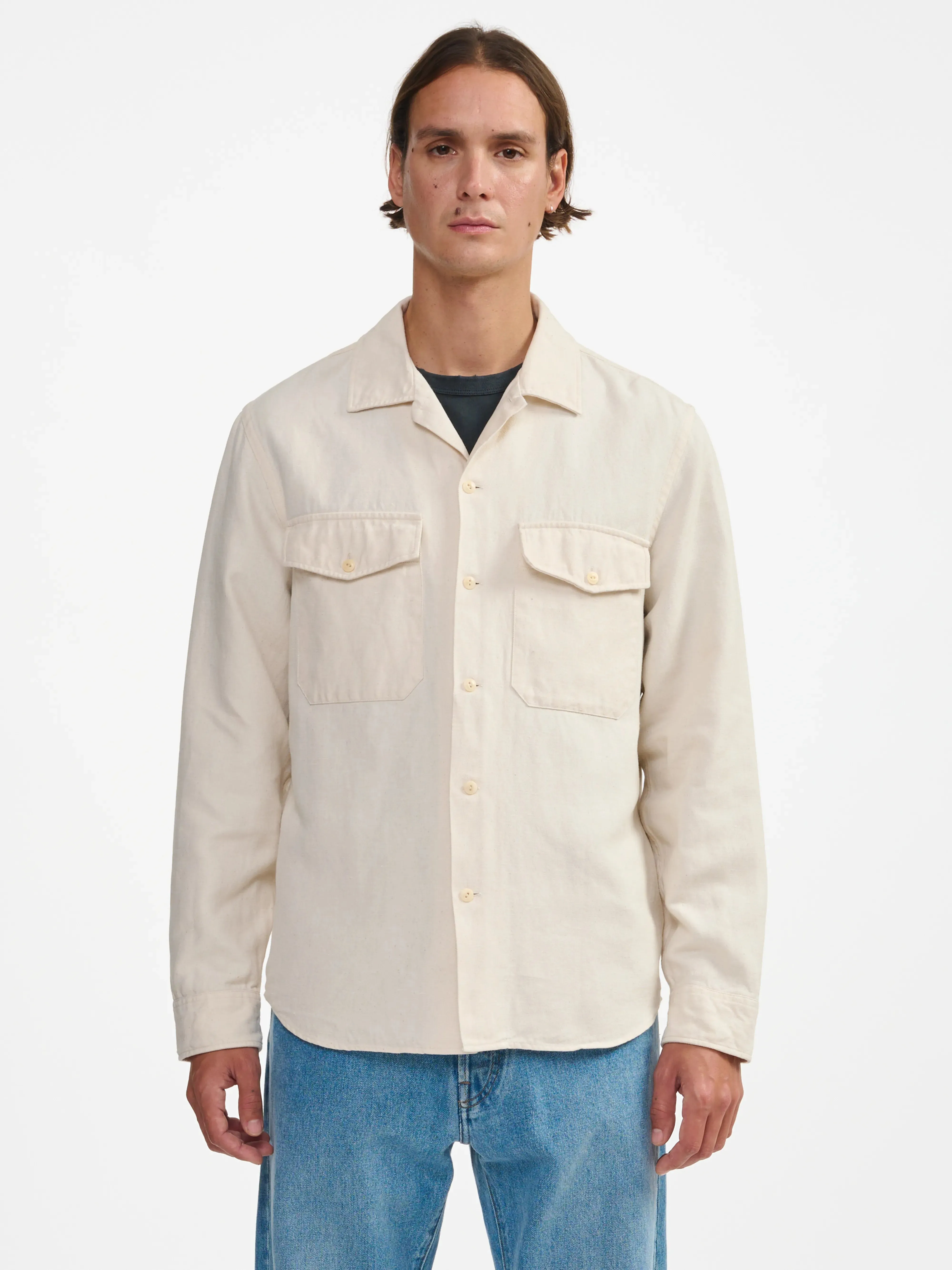 clean look francis shirt (241 / M / NATURAL)