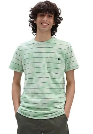 Running Speed V neck Vans - Tiedye Checkerstripe Ii Celadon Green/Tie Dye - T-Shirt