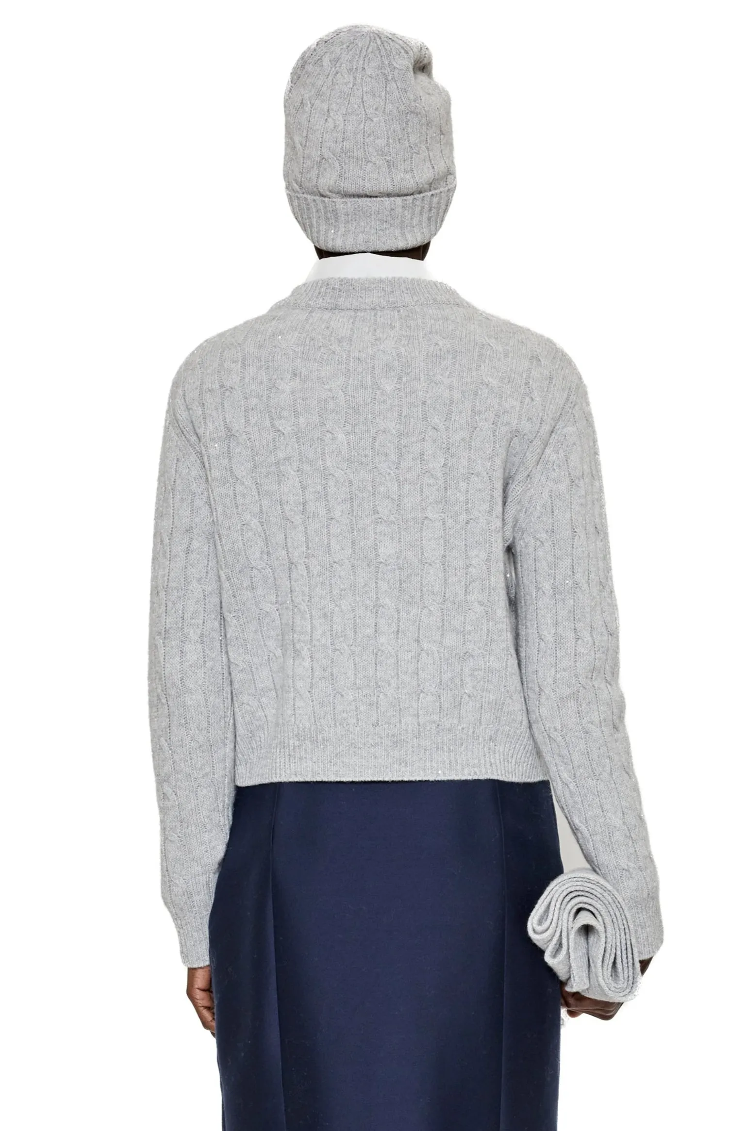 Clover Mews Grey Sweater Daytime Style