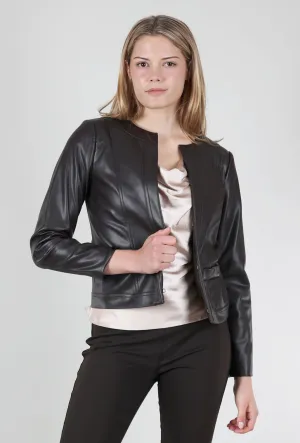 Coco Faux Leather Jacket, Brown Autumn Layers