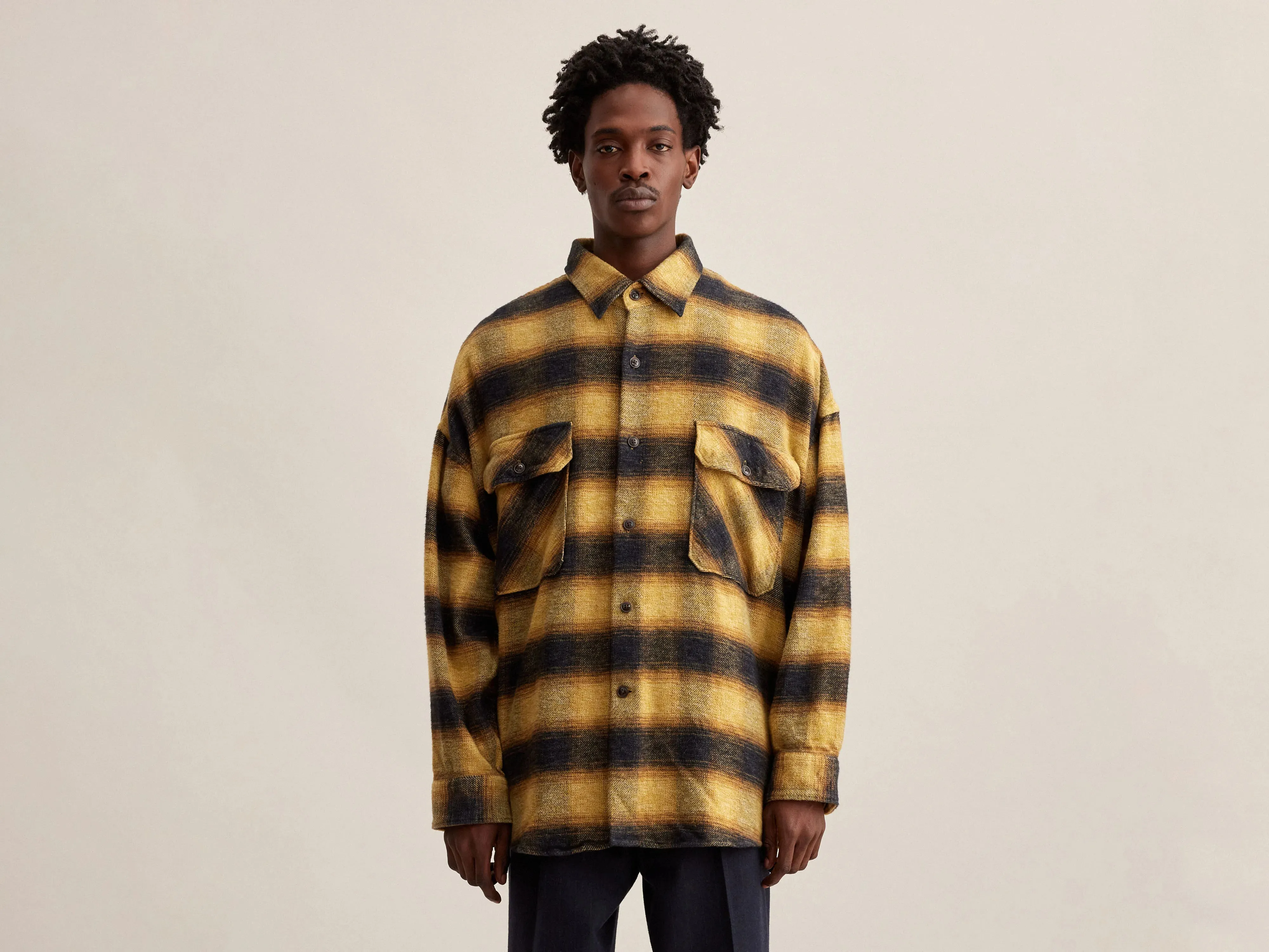 Polished Look Practical Layer Grow Overshirt (232 / M / CHECK B)