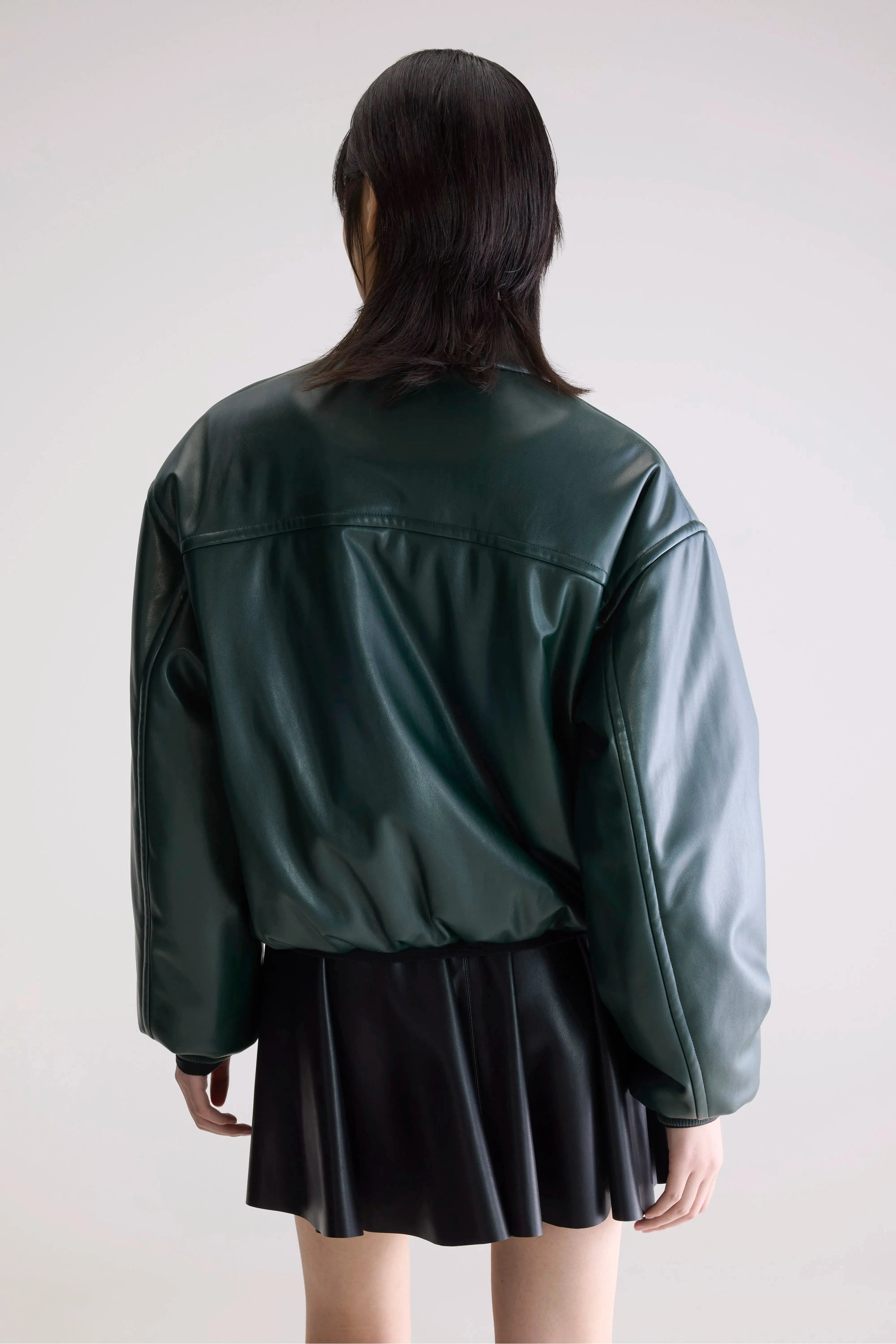 Cold Smart Style Jacko faux leather bomber jacket (252 / W / HUNTER)
