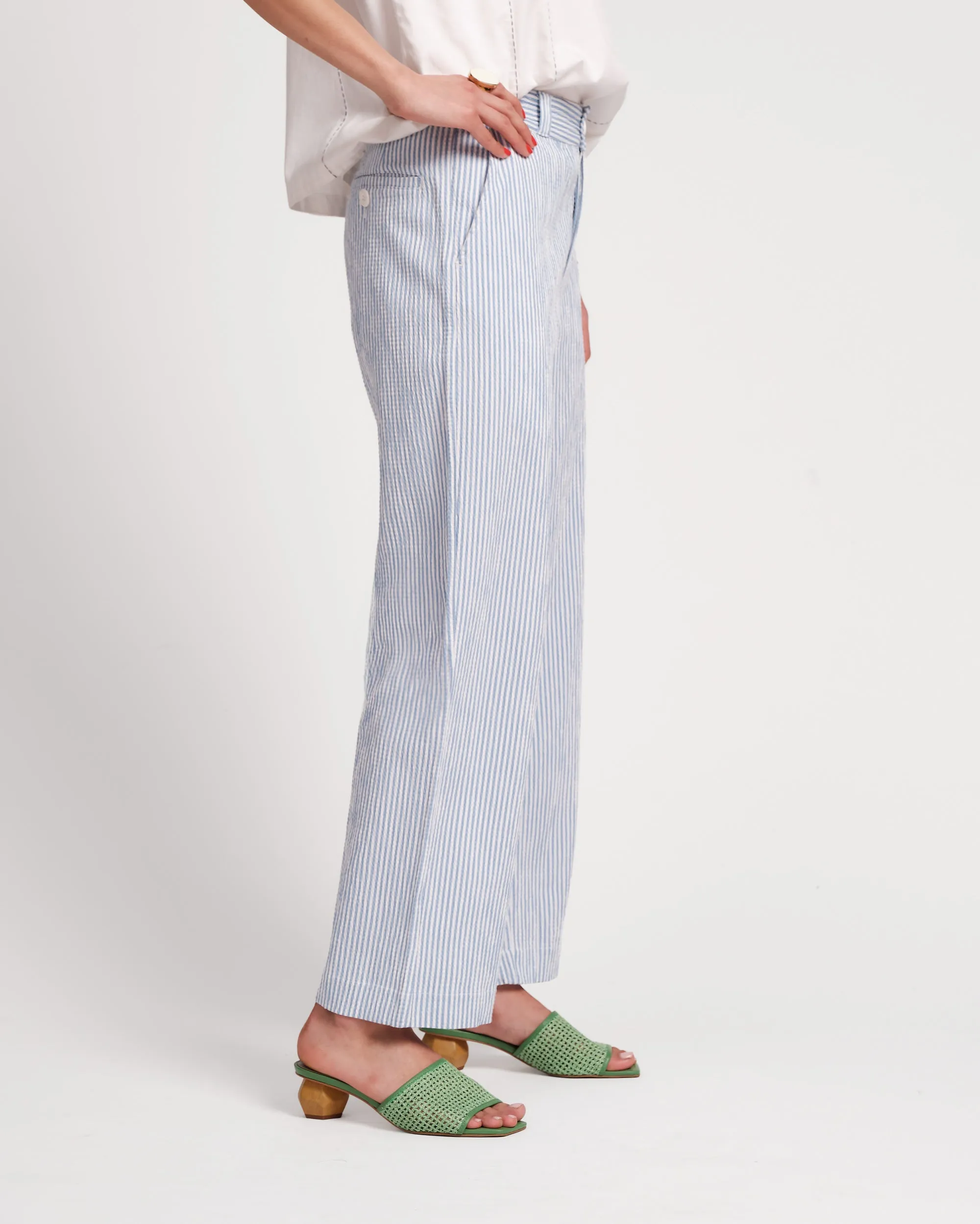 Coleman Pant - Stripe Seersucker Tapered Fit