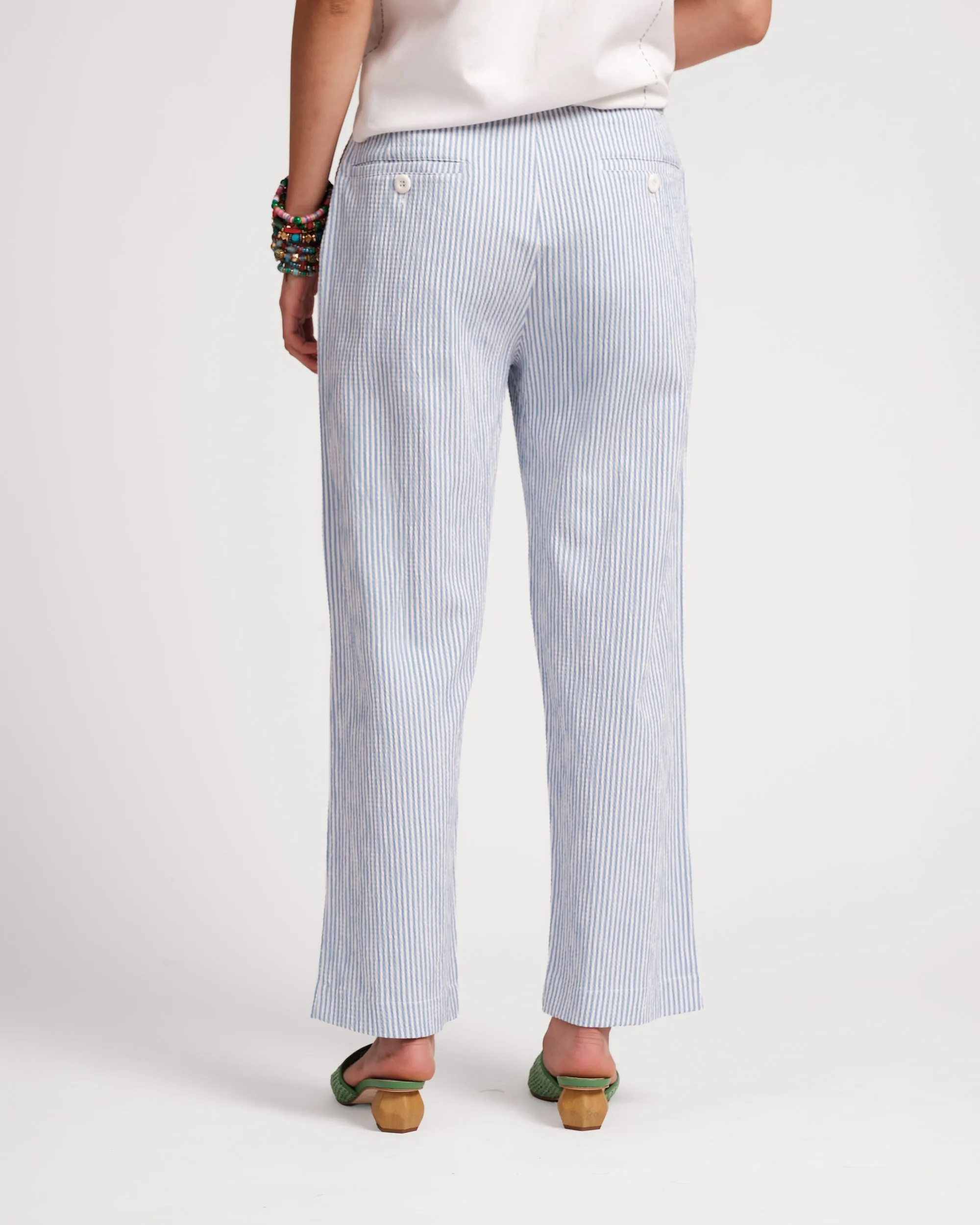 Coleman Pant - Stripe Seersucker Tapered Fit