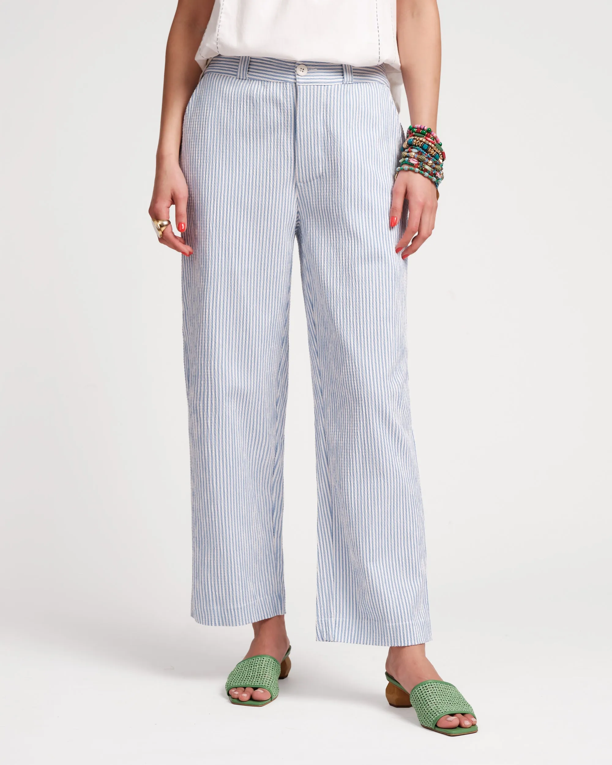 Coleman Pant - Stripe Seersucker Tapered Fit