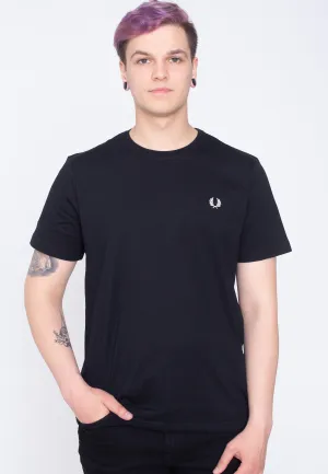 Button Down Versatile Outfit Fred Perry - Crew Neck Black - T-Shirt