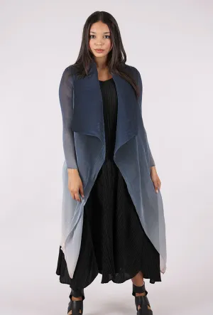 Collare Coat, Charcoal Goes Light Knee Length