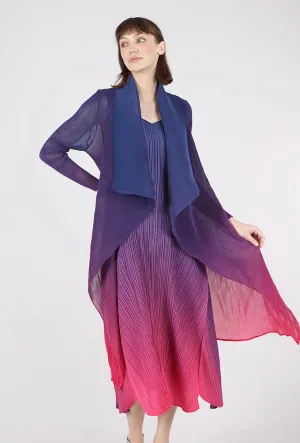 Active Vibe Office Tone Collare Coat, Lapis to Barbie