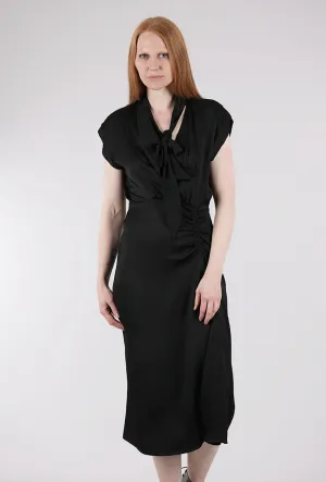 Francoise Dress, Black Dual Tones Graceful Ease