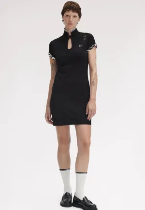 Fred Perry x Amy Winehouse - Printed Trim Pique Black - Dress Wide Hemline