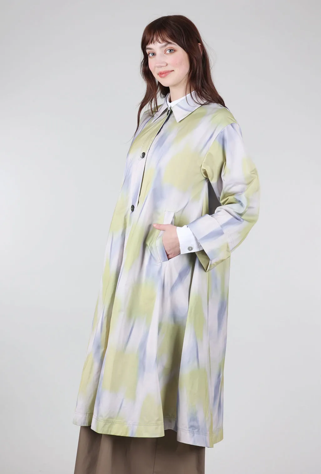 Colorful choice Ikat Tulip Coat, Lavender Multi