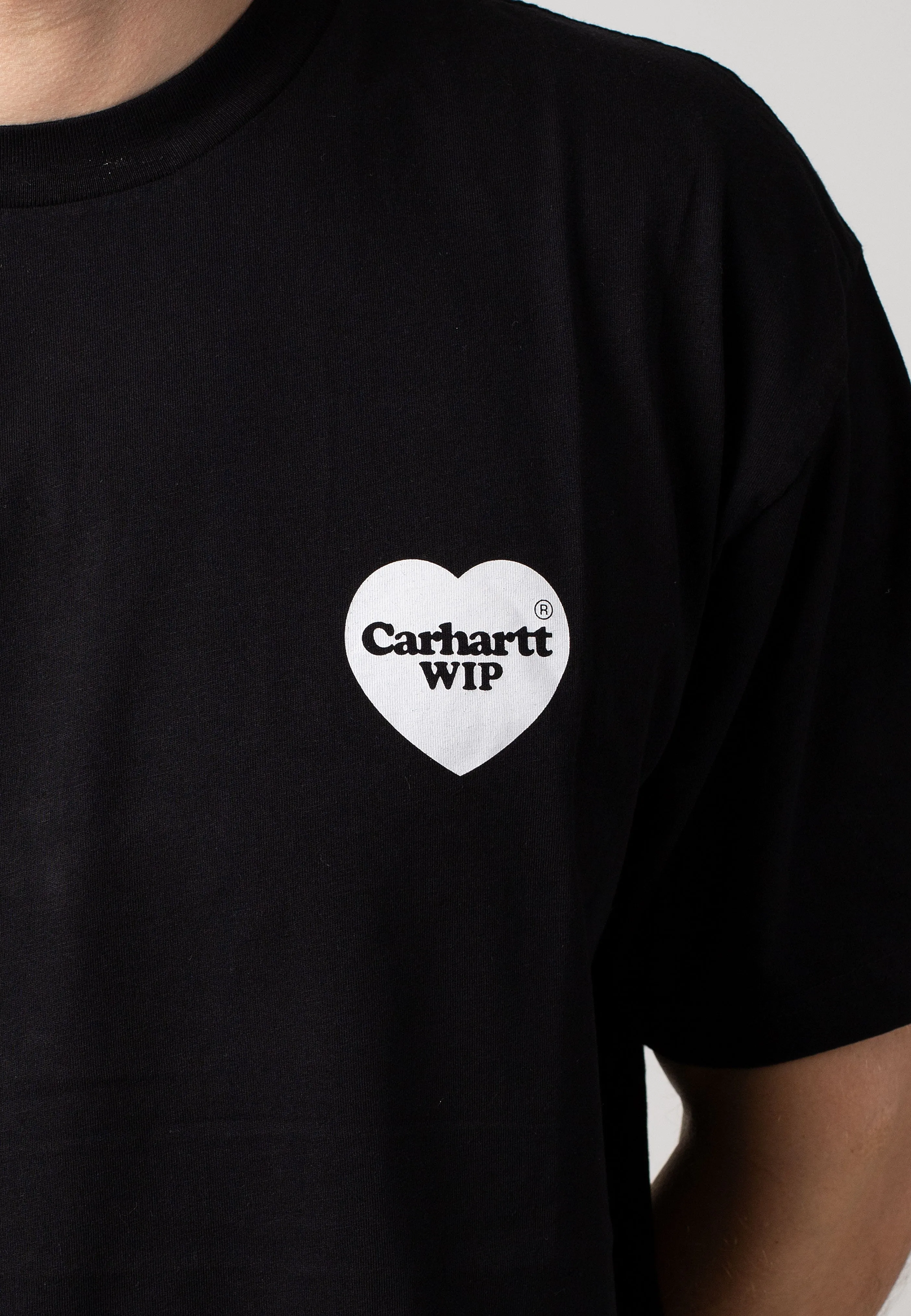 Comfort First Carhartt WIP - Heart Bandana Stone Washed Black/White - T-Shirt