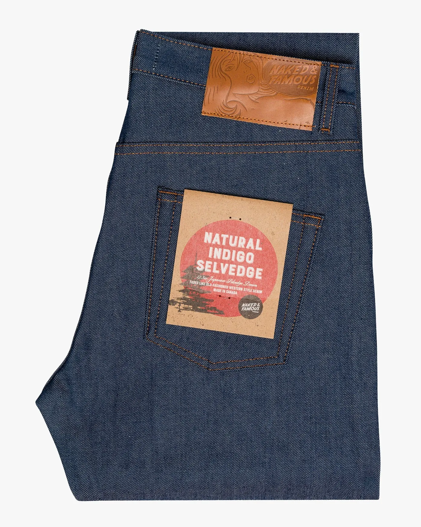Naked & Famous Denim Easy Guy Relaxed Tapered Mens Jeans - Natural Indigo Selvedge | Naked & Famous Denim Jeans | JEANSTORE