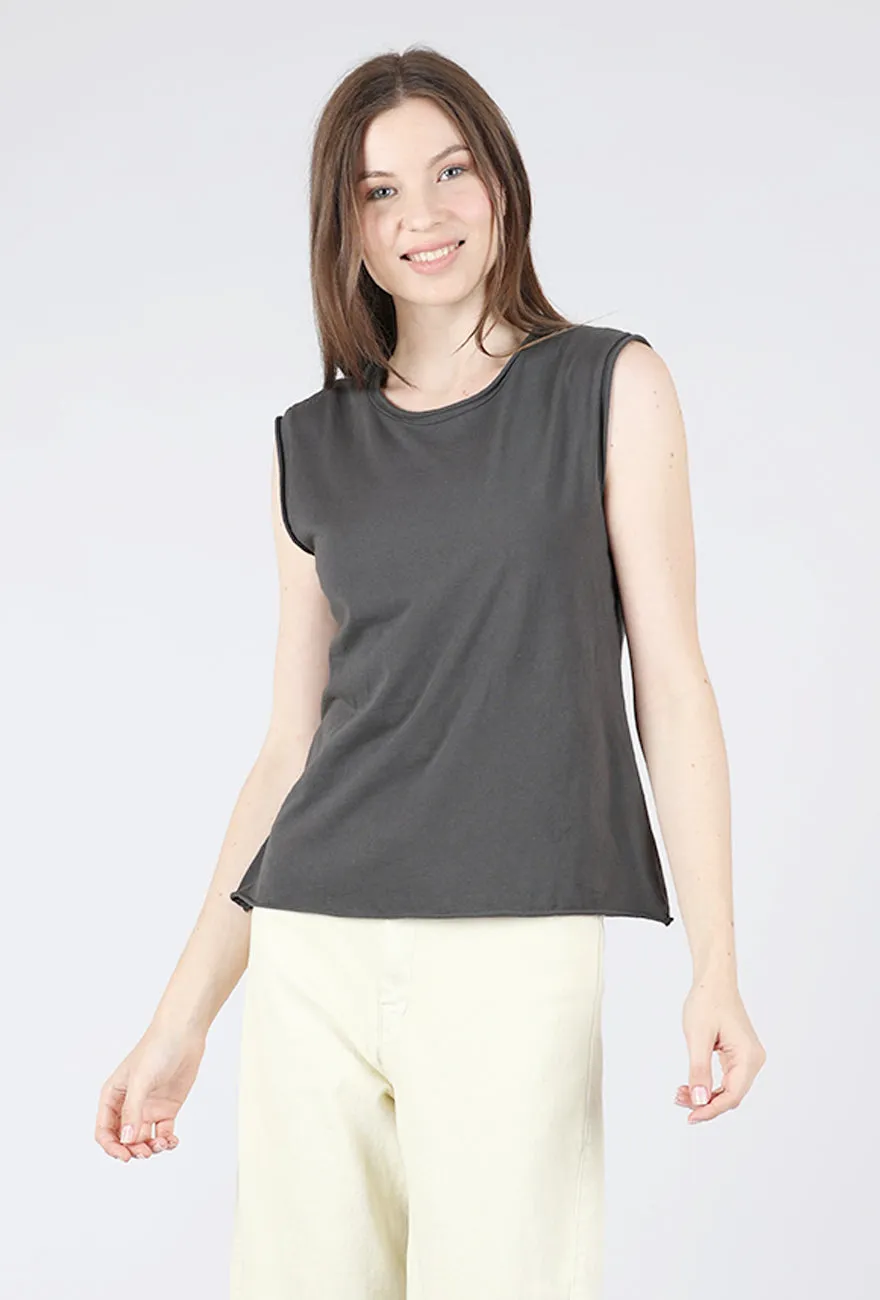 Barre Top, Graphite Button Down All-Day Wear