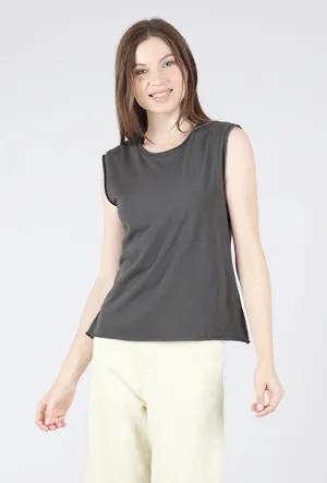 Barre Top, Graphite Button Down All-Day Wear