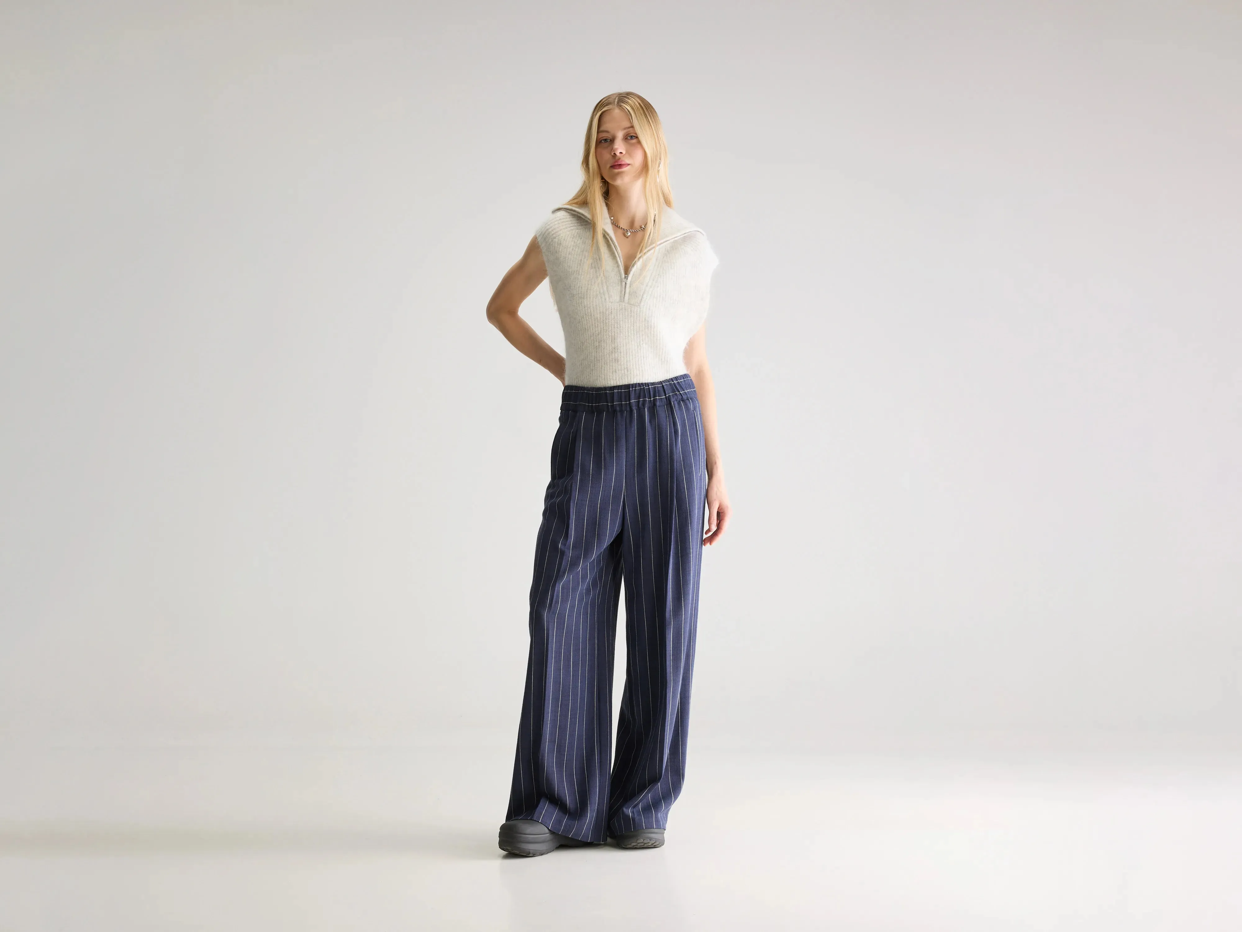 Airy Feel Vespa wide trousers (251 / W / STRIPE A)