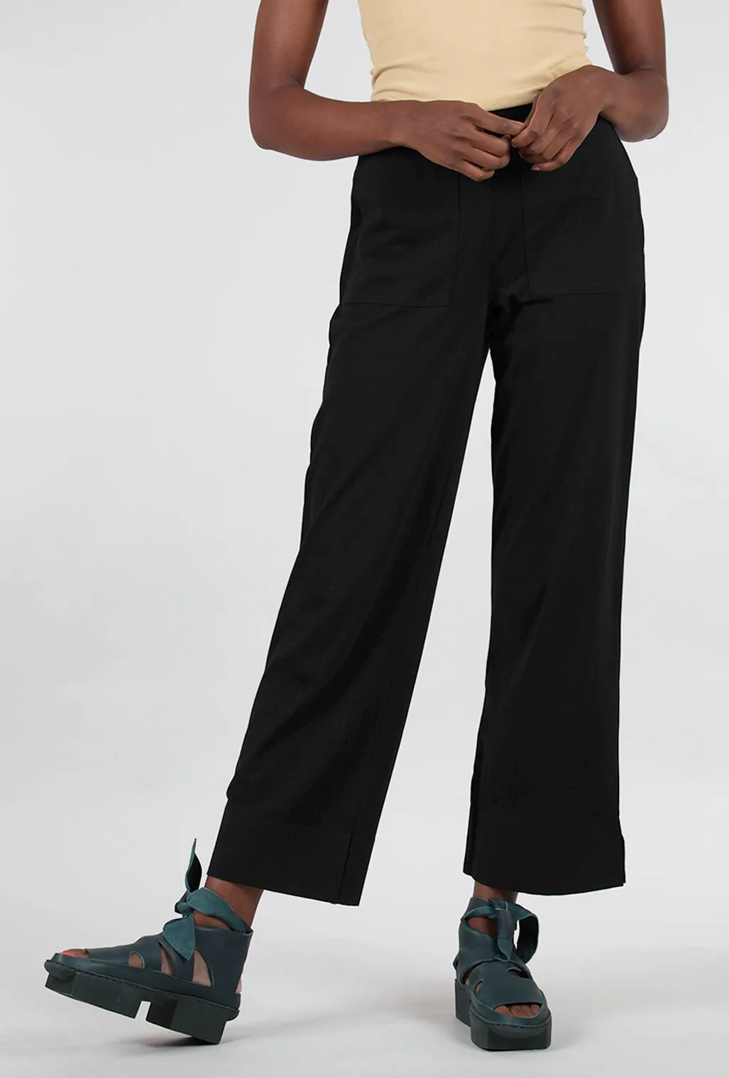 Dressy look Deep-Hem Ankle Pant, Black