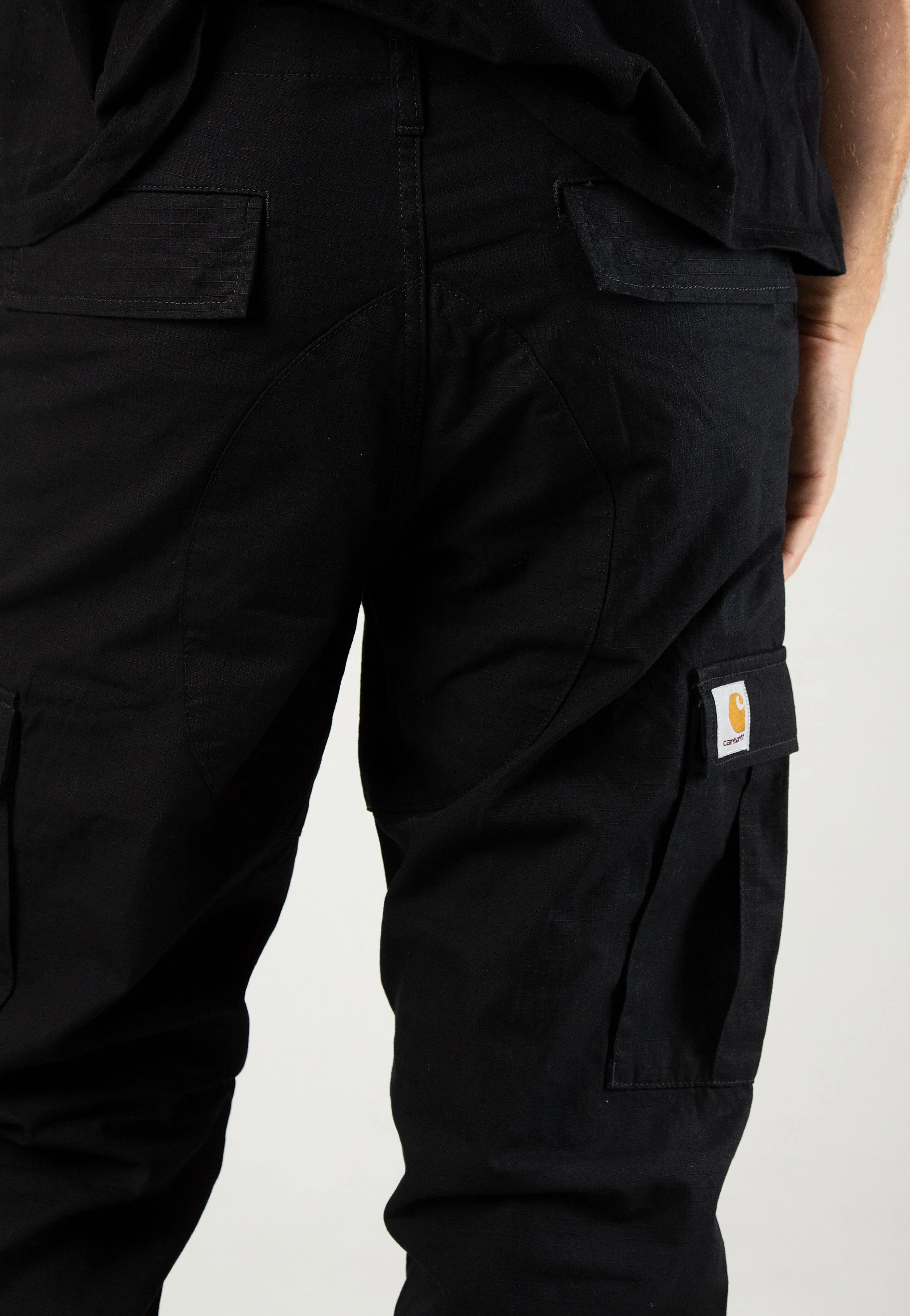 Comfortable Material Carhartt WIP - Aviation Rinsed Black - Pants