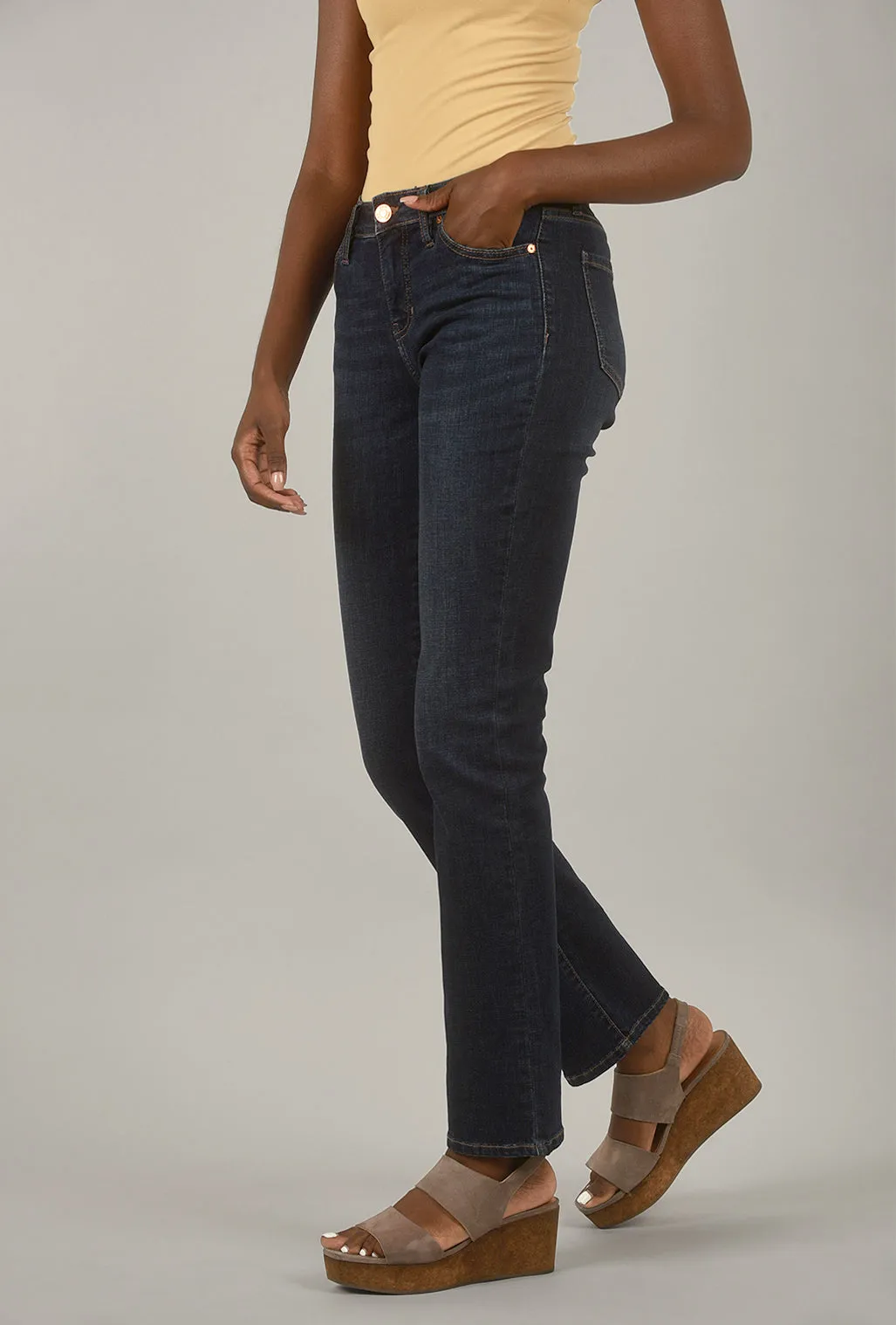 Comfortable Material Ruby Straight Denim, Night Breeze
