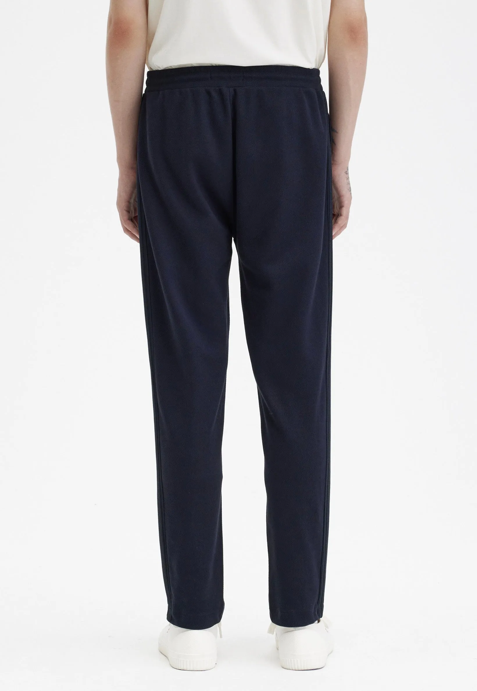 Comfortable Stretch Fred Perry - Knitted Tape Track Navy - Pants