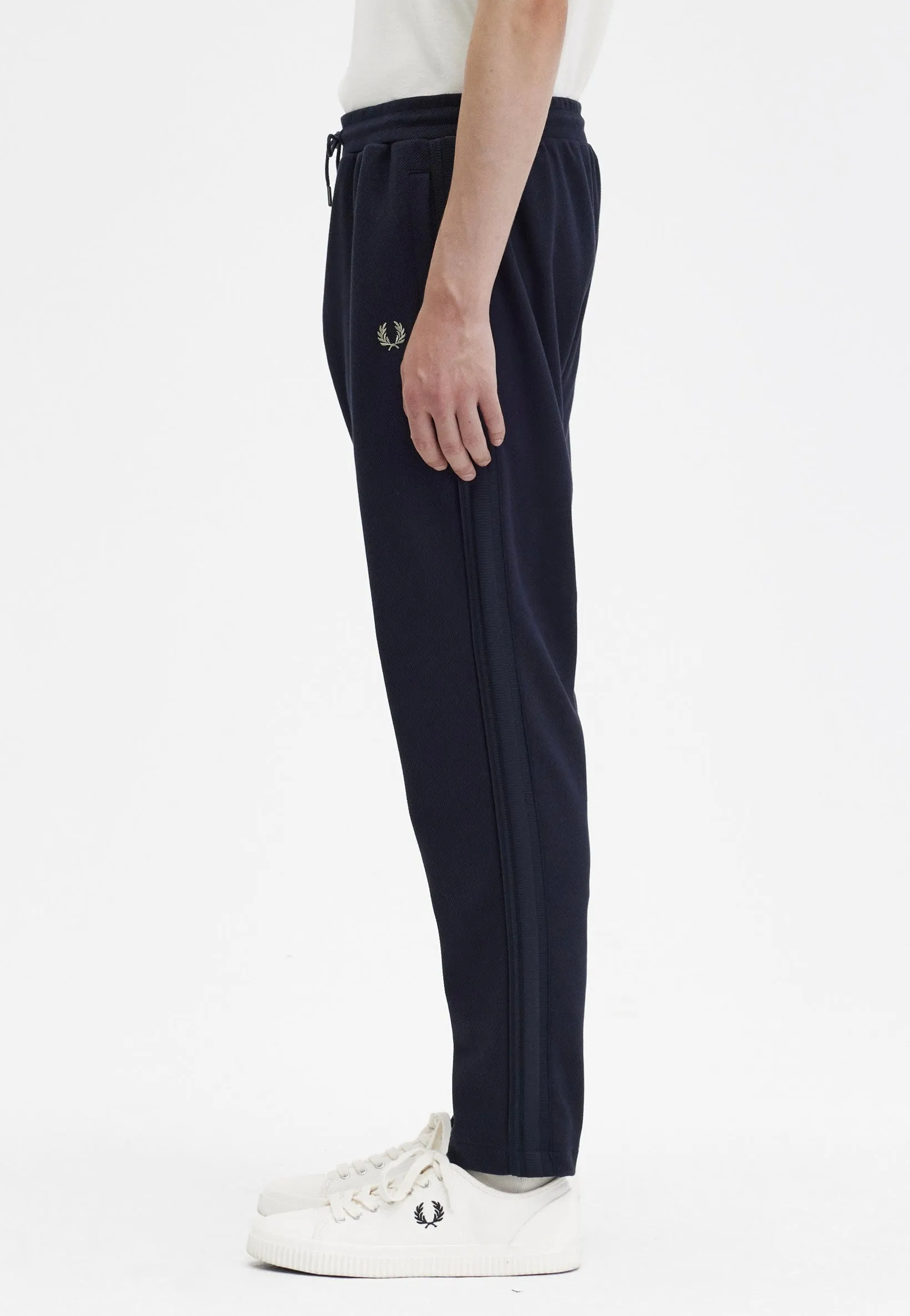Comfortable Stretch Fred Perry - Knitted Tape Track Navy - Pants