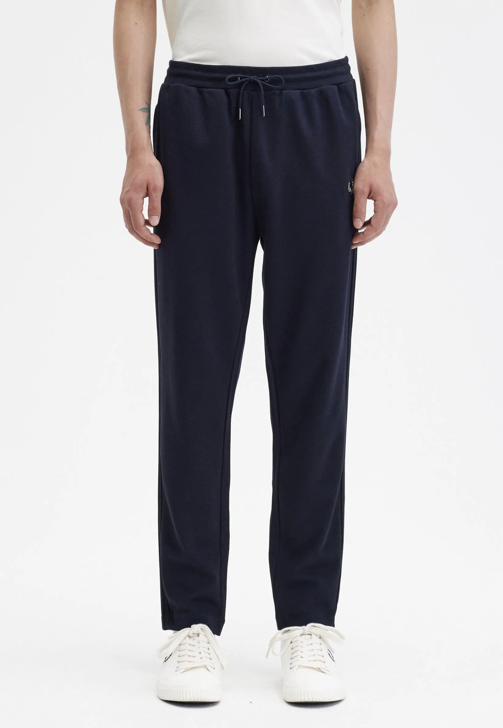 Fred Perry - Knitted Tape Track Navy - Pants Basic Utility Stretchable