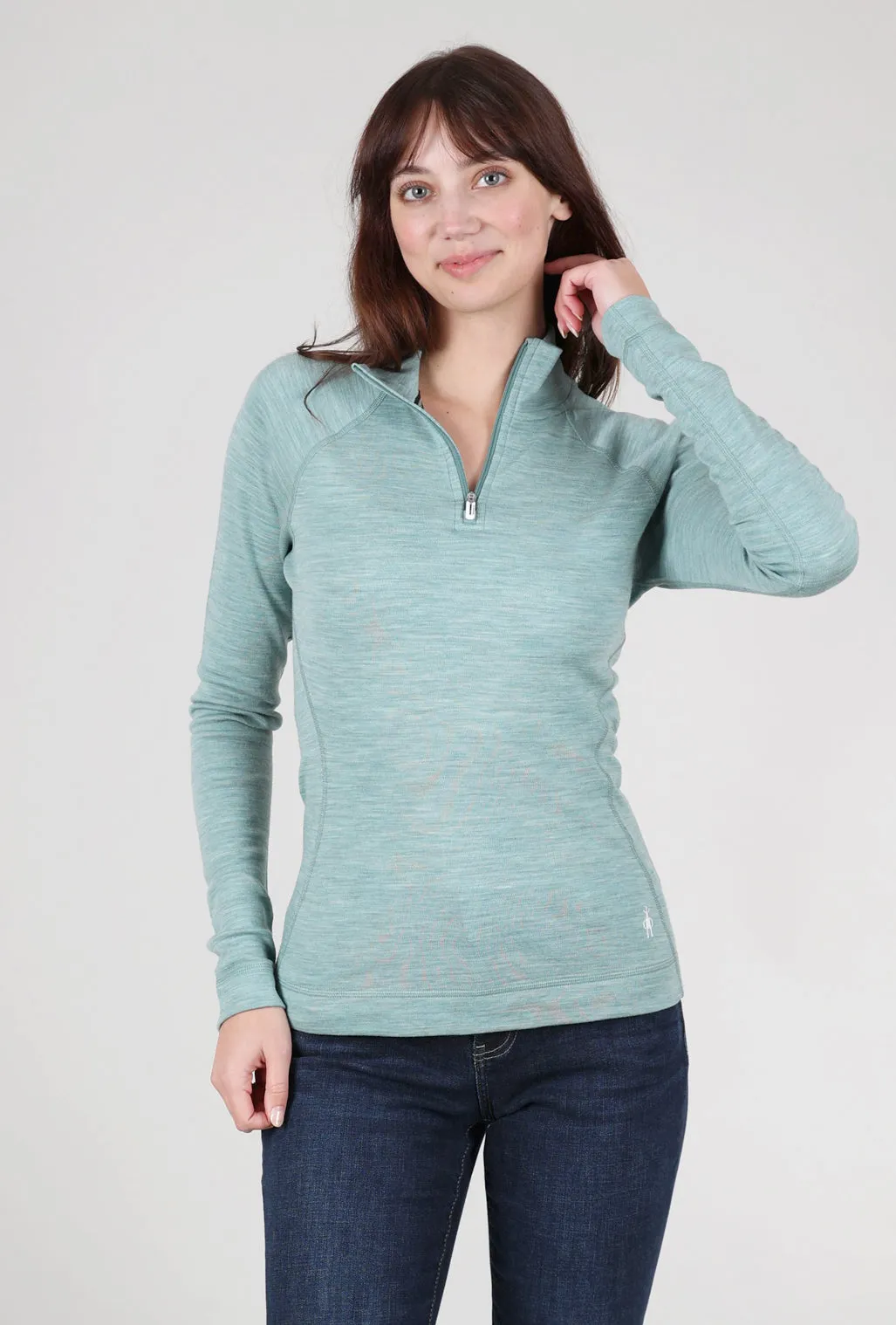 1/4-Zip Classic Thermal Base Layer, Arctic Green Heather Spring Wear