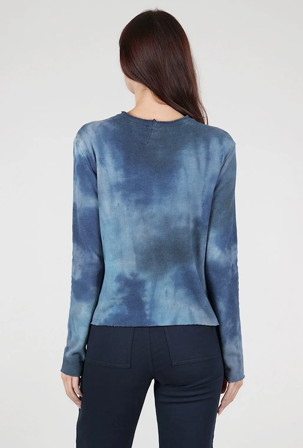 Comfy Design Crop Cozy Smoosh Top, Sky Mix
