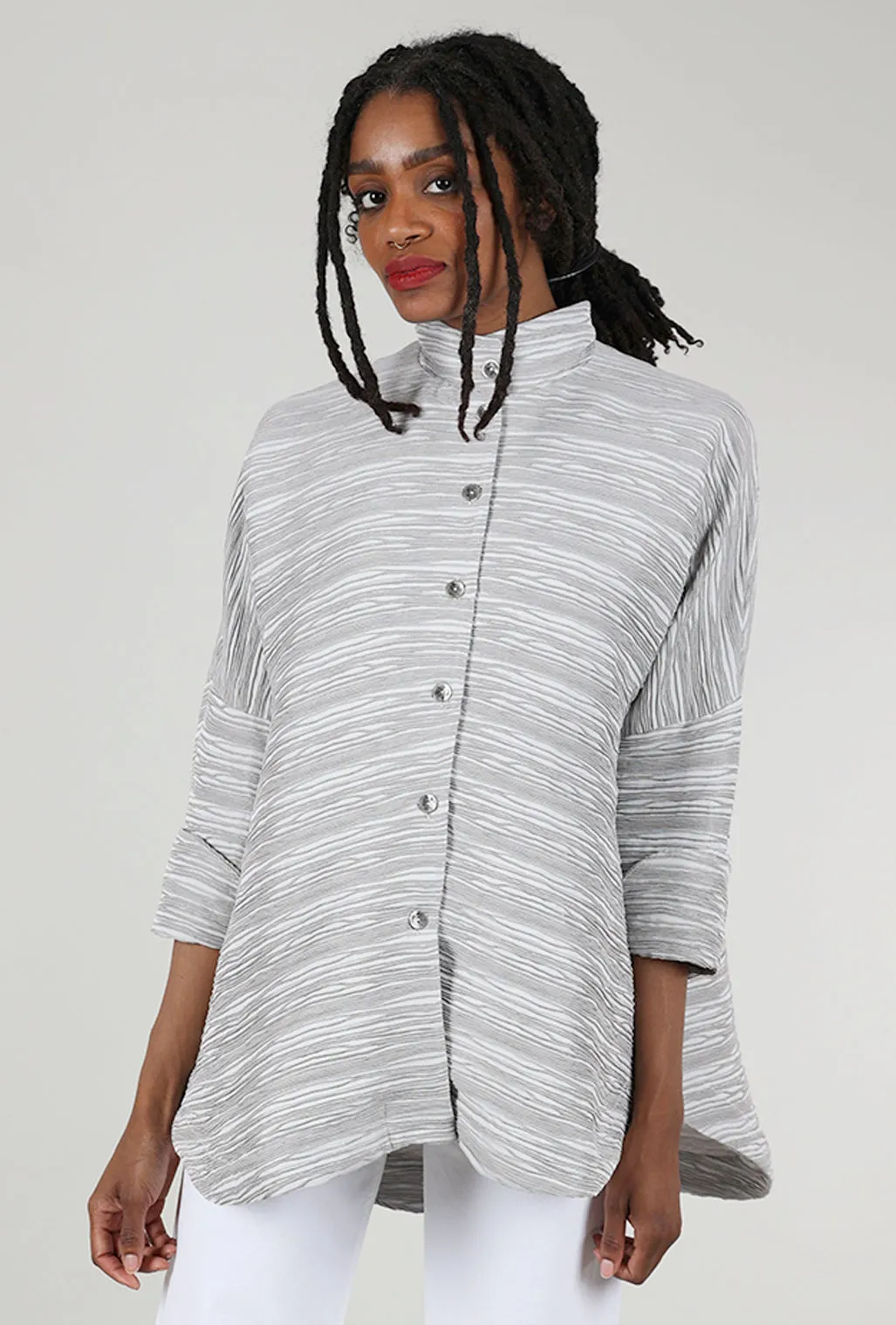 Wind Resistant Complex Circular Jacket, Gray