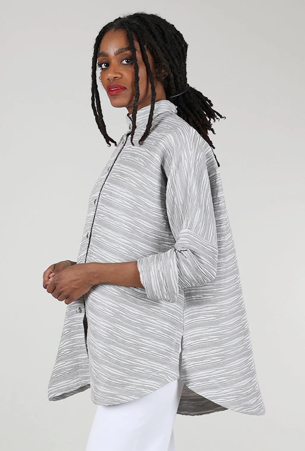 Complex Circular Jacket, Gray Functional Fit Look