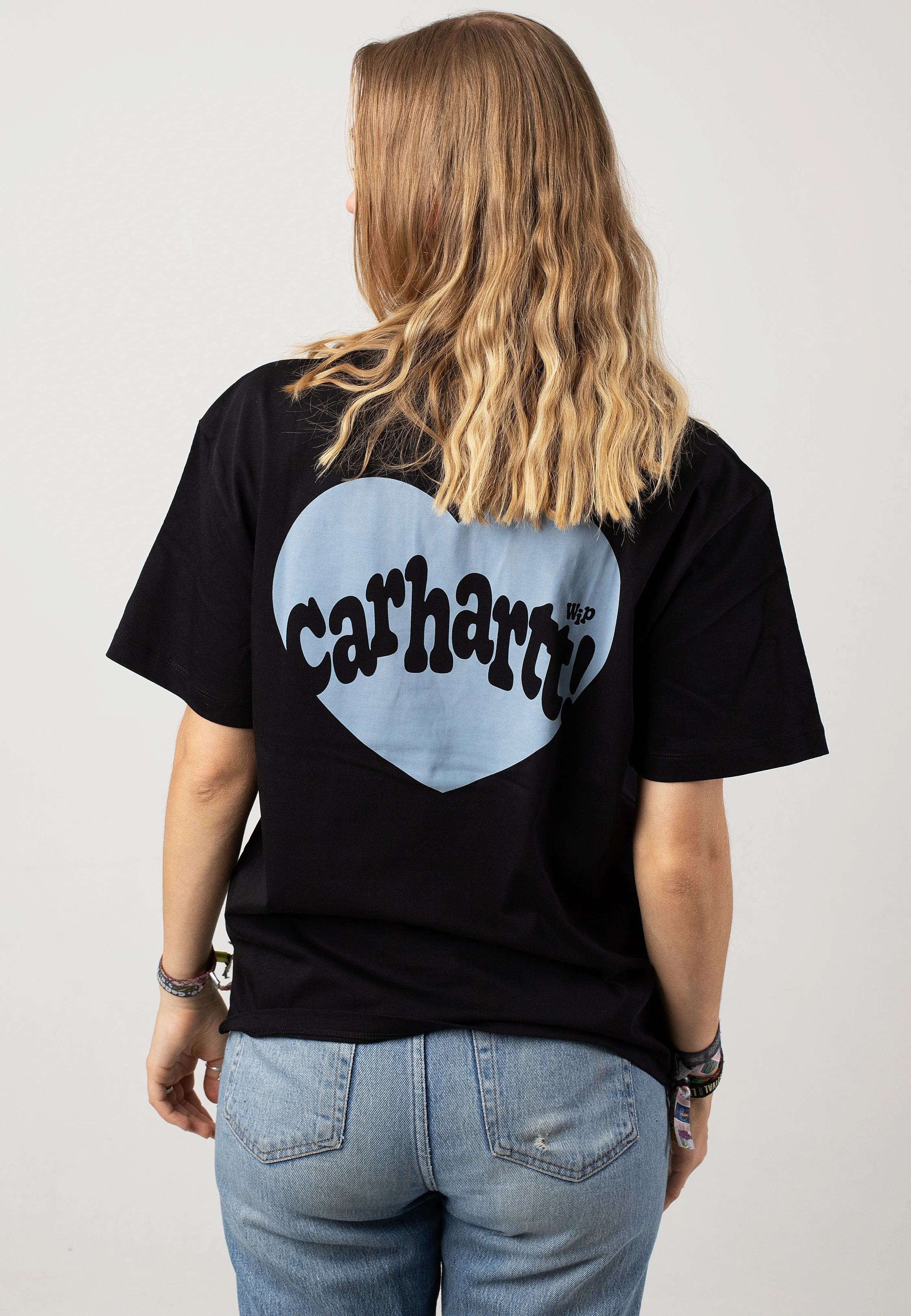 Contoured Fit Carhartt WIP - W' Amour Black/Misty Sky - T-Shirt